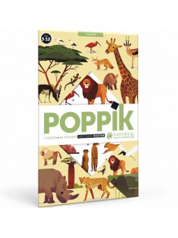 Poster géant "La savane" +...